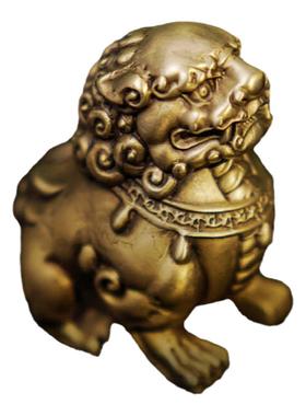 黄铜狮子摆件手把件装饰品