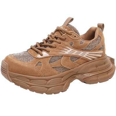 休闲鞋厚底百搭百丽女运动鞋复古