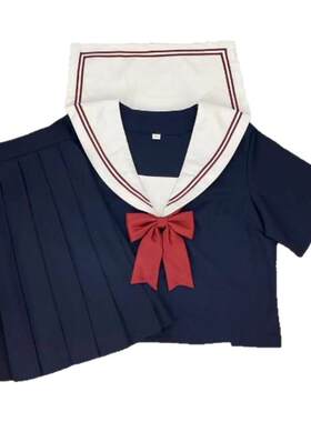 樱奈家白领赤二本水手服学院风