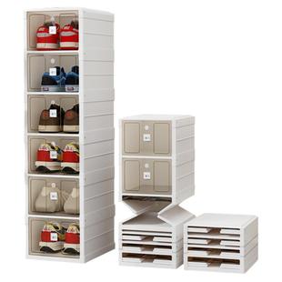 折叠鞋盒免安装透明收纳一拉就用盒子鞋子一体式鞋柜鞋架球鞋神器