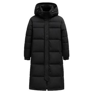 鸭鸭中长款羽绒服女2024年冬季新款设计感显瘦加厚保暖连帽外套KL