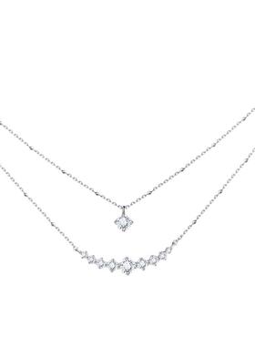 郑钦文同款纯银锆石轻奢锁骨链