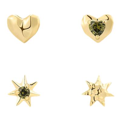 LUVAJ24春夏复古叠搭耳钉4件套