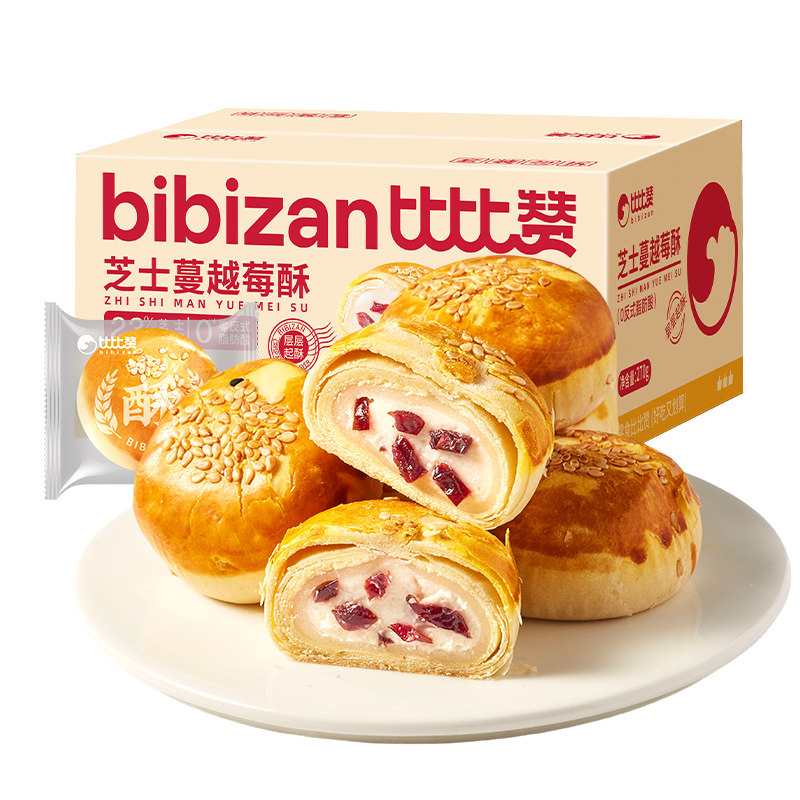 比比赞蔓越莓酥270g/箱