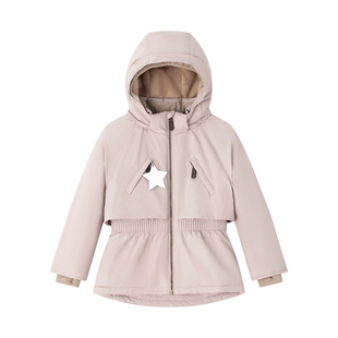 丹麦MINI A TURE童装25冬新女童松紧收腰防水保暖夹克儿童外套