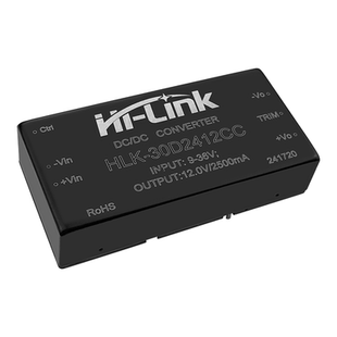 24V转12V30W稳压隔离电源模块 URB2412LD-30WR3 DC-DC带电压调节