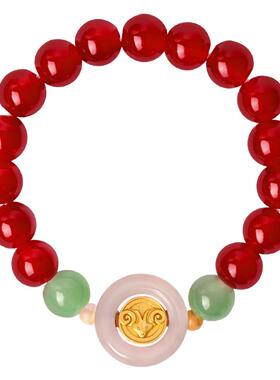 麦玲玲2026马本命年好运红绳手链