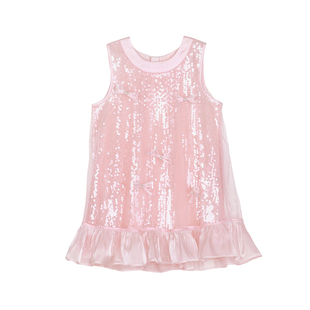 小O宝Okids童装宝宝度假公主裙女2025夏季背心网纱下摆沙滩连衣裙