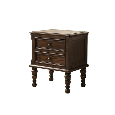 闲小匠黑胡桃木实木床头柜