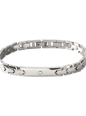 shiohk钛钢手镯莫桑蓝钻男生款轻奢小众高级感手环礼品