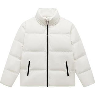 特步有暖气二代三防情侣羽绒服短款女冬季新款加厚黑色防风外套男