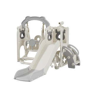 方熊滑滑梯室内家用儿童小型宝宝多功能塑料滑梯秋千二合一家庭