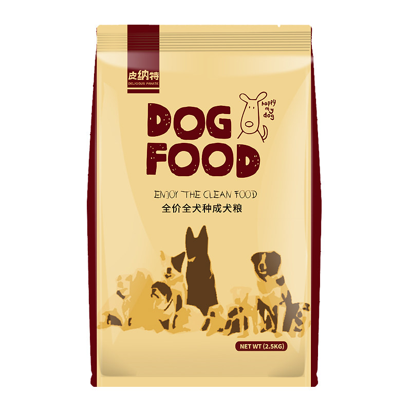 皮纳特全犬种通用狗粮2.5kg金毛泰迪比熊拉布拉多成犬狗粮5斤