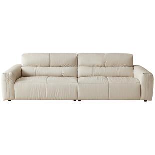 全友家居2025新款现代简约蛋卷沙发客厅家具小户型直排真皮沙发