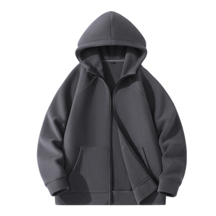 猫人冬季双面加绒保暖夹克男士宽松连帽外套男2025百搭抓绒内胆Y