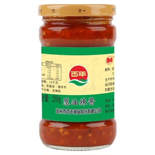 百年葱油辣酱农家自制调料安徽特产炒菜下饭酱拌面酱拌饭酱268克