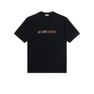 【自营】BURBERRY博柏利bbr短袖男款纯棉圆领T恤套头休闲运动上衣
