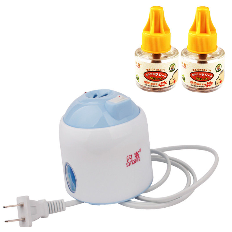 闪客拖线加热器蚊香液 驱蚊器灭蚊器插电家用补充液套装 送无味液