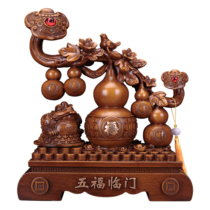 五福临门葫芦摆件乔迁开业礼物