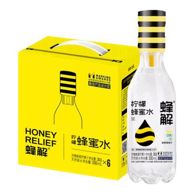 蜂解柠檬蜂蜜水分离式饮料360g*6瓶整箱批0脂肪健康便捷果味饮品
