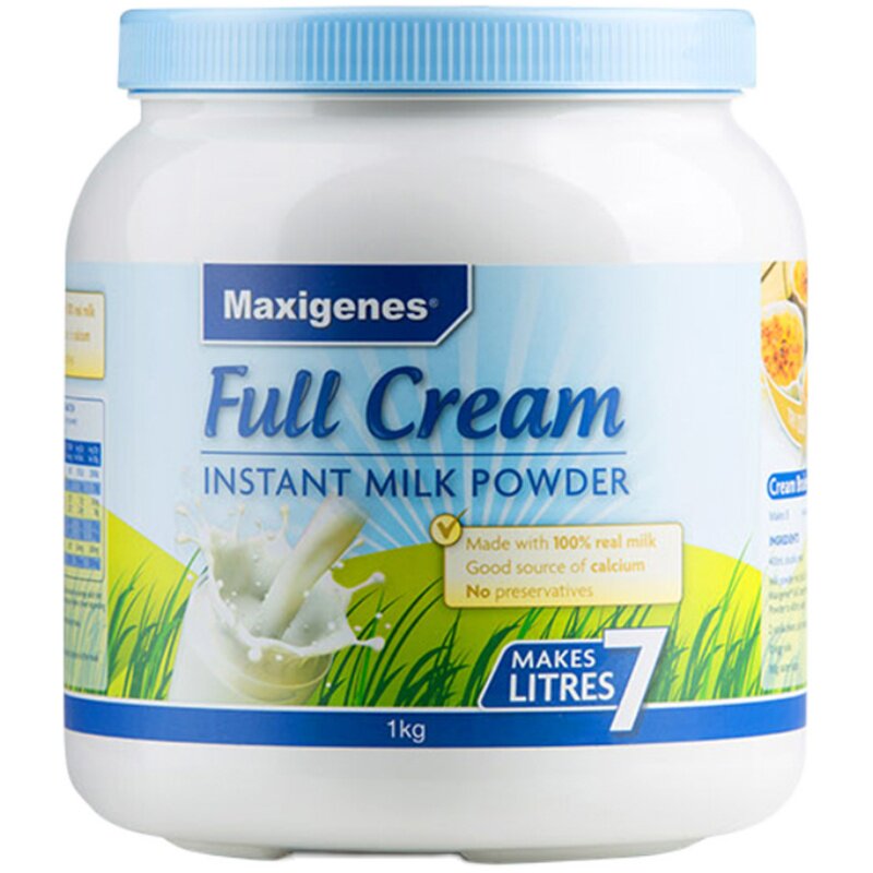澳洲代购Maxigenes美可卓蓝胖子牛奶粉全脂脱脂高钙大胖奶粉1000g