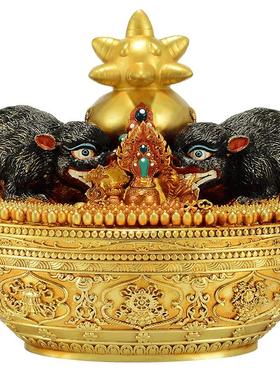 藏村室内装饰艺术桌面铜摆件