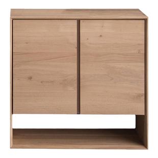 Ethnicraft进口白橡木纯实木餐边柜靠墙一体储物柜成品客厅鞋柜