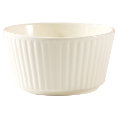 10只装家用陶瓷奶油风竖纹米饭碗