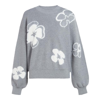 FIVEPLUS圆领针织衫女花朵毛衣