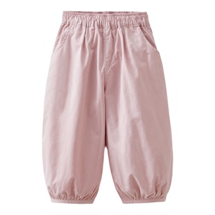 马克珍妮云柔匹马棉女童休闲灯笼裤宝宝裤子2026年春装新款560116