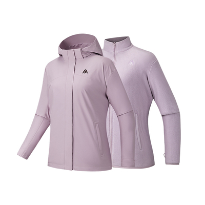 安踏水壳冲锋衣三合一户外加绒