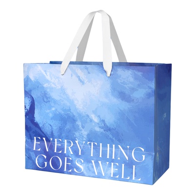 星辰大海渐变蓝色情人节礼袋