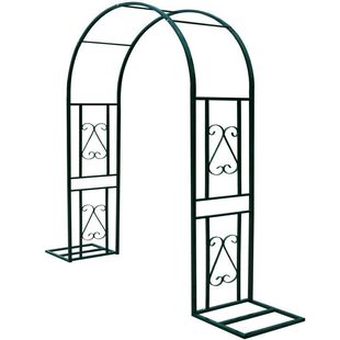 新款拱门花架爬藤架户外花园庭院装饰铁艺葡萄蔷薇月季拱形花支架