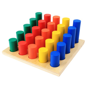 蒙氏早教益智玩具蒙台蒙特梭利教具1-3岁数学教具圆柱体阶梯