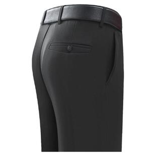 秋冬款爸爸裤子商务休闲垂感直筒宽松男士西裤中老年高腰双褶男裤