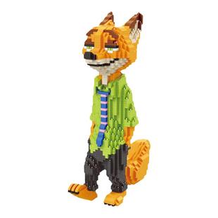 尼克狐积木钻石小颗粒拼装玩具模型朱迪卡通朱迪人物拼搭公仔拼图