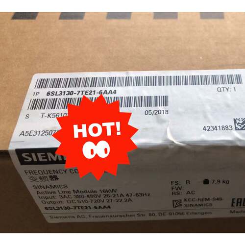 6SL3130-7TE21-6AA4 驱动 工业伺服控制器