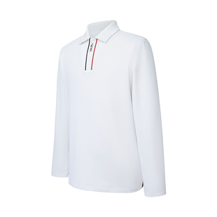 【专业高尔夫】HIONMA男士翻领百搭商务休闲透气打底长袖polo保暖