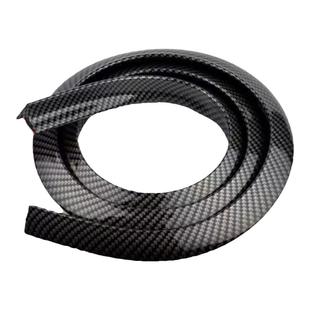 汽车改装通用宽体轮眉碳纤维防刮贴装饰橡胶轮眉防擦条亮黑防撞条