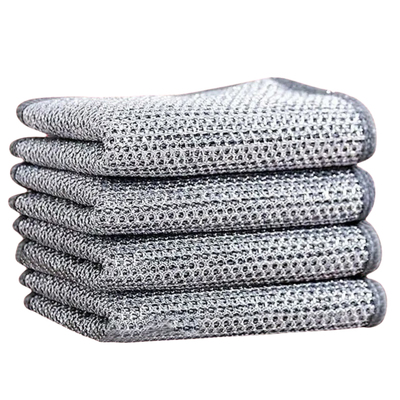 银丝抹布钢丝洗碗布钢丝球厨房金属丝清洁布家用清洁球刷锅神器