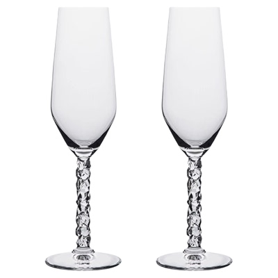 Orrefors手工水晶玻璃香槟杯