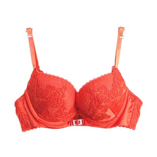 欧系列正品70A70B75A蕾丝拼接缎面聚拢加厚胸罩女内衣文胸OA23451