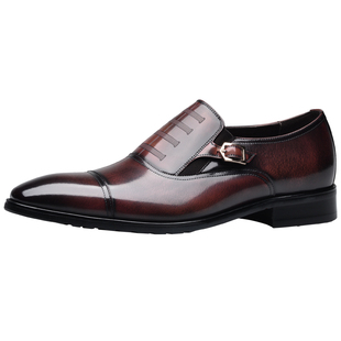 宾度男鞋春夏季男士商务正装皮鞋男真皮手工三接头德比鞋专柜款