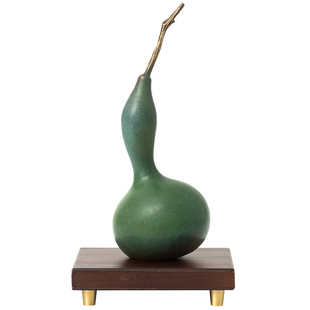 铜韵堂铜葫芦摆件新中式福禄寿财喜礼品手工艺品客厅玄关柜装饰品