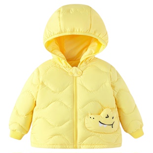 品牌折扣儿童羽绒服女童男童2025年冬装宝宝上衣洋气轻薄保暖外套