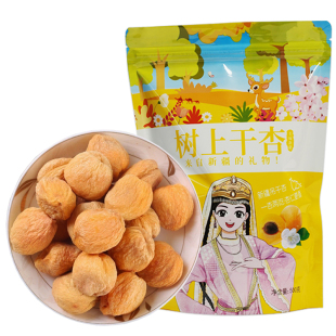 新疆库车农家小白杏干新货树上吊干杏新疆杏干500g果脯零食