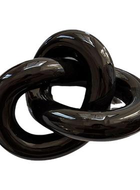 陶瓷摆件轻奢客厅电镀工艺品摆件