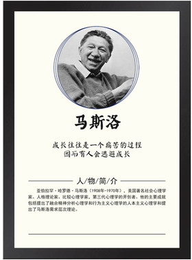 心理学家名人名言简介挂图装饰画