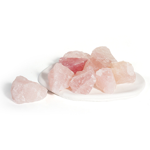 天然粉水晶扩香石原石碎石毛料矿石标本室内香薰晶石摆件容器石头