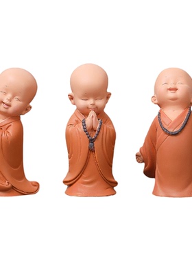 创意树脂小和尚摆件家居工艺品